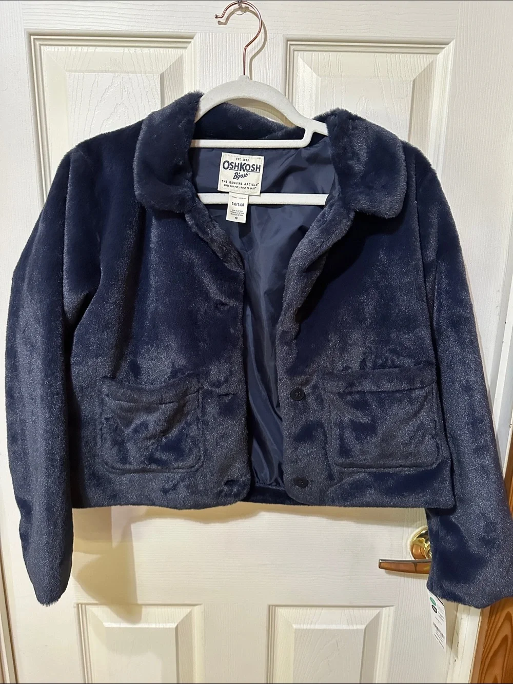 OshKosh B'gosh Dark Blue Plush Teddy Jacket